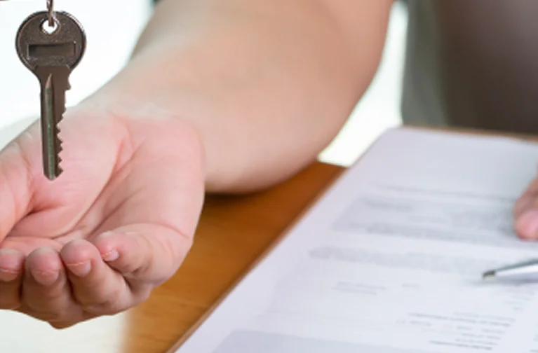 a person signing a document