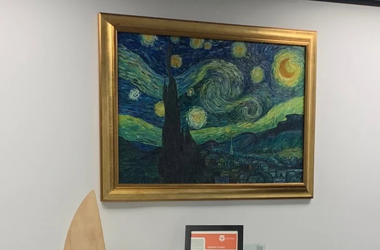 a painting on the wall
